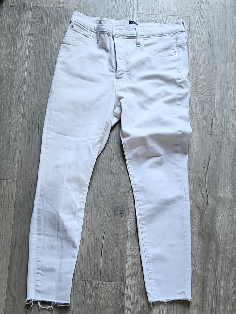 J. Crew White High-Rise Skinny Jeans